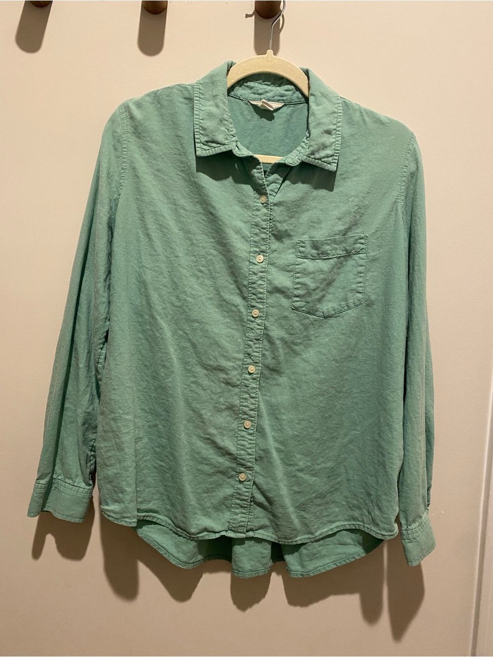 Caslon Mint-Green Button Shirt